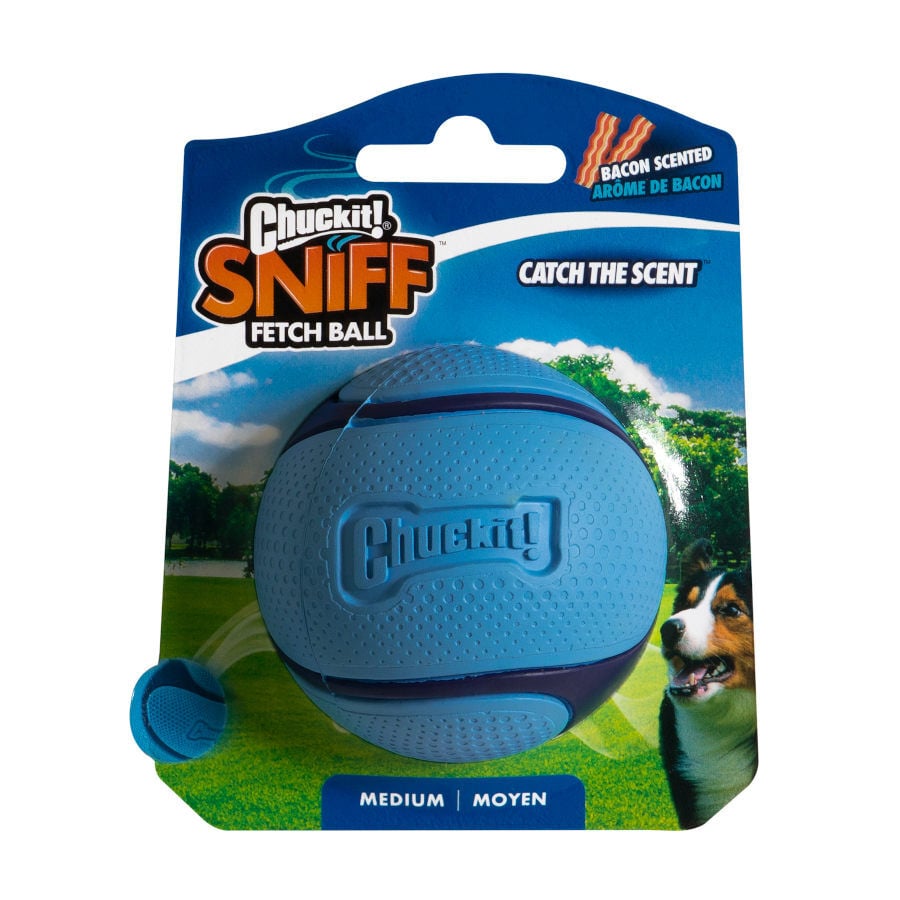 Chuckit! Sniff Fetch Pelota con Sabor a Bacon para perros, , large Imagen numero 1